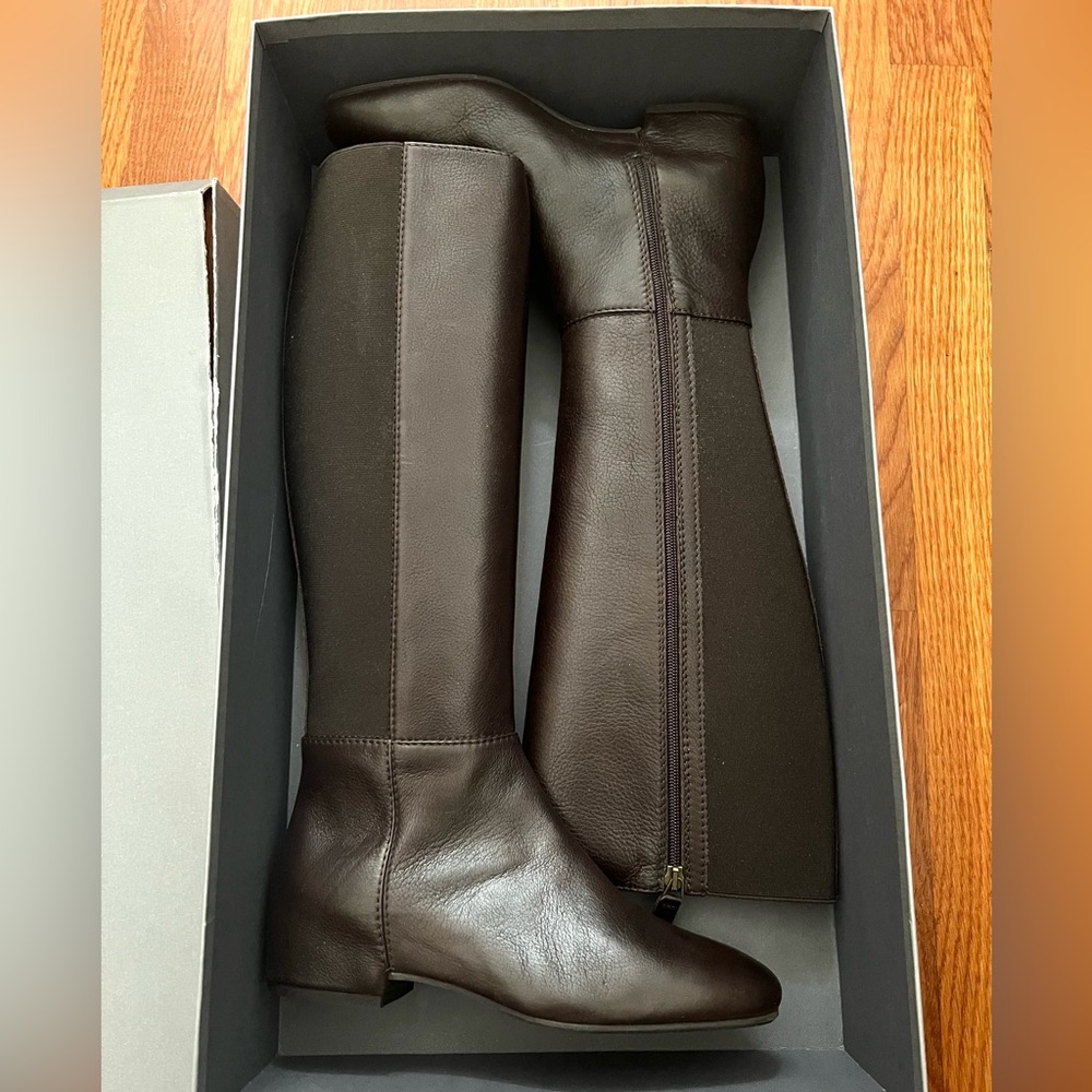 Brown Knee-High Leather Boots